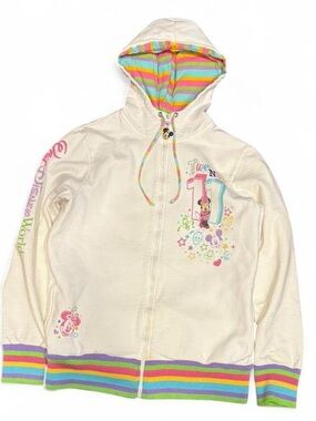 Y2K Walt Disney Embroidered Colorful Zip Up Hoodie